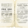 Love Theatre Programmes, Theatre Programme, Theatre Memorabilia, Stolen Kisses, 1877, Globe Theatre