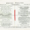 Theatre Programmes, Love Theatre Programmes, 1898, Variety, Empire Theatre