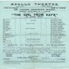 1902 THE GIRL FOM KAY'S Apollo Theatre