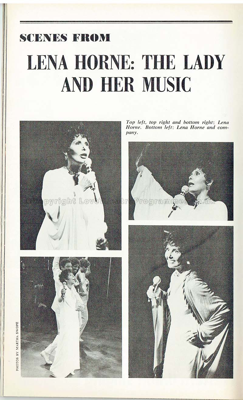 1981 LENA HORNE Nederlander Theatre New York