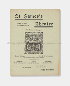 1906 HIS HOUSE IN ORDER St James's Theatre