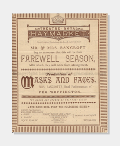 1885 Theatre Royal Haymarket Masks and Faces 6221880 frame