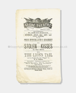 1877 - Globe Theatre - Stolen Kisses