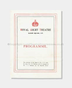 1903 - Royal Court Theatre - Return of the Prodigal