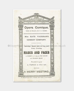 1887 - Opera Comique - Masks and Faces