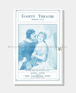 1928 VAGABOND KING Gaiety Theatre