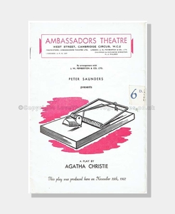 1957 THE MOUSETRAP Ambassador's Theatre