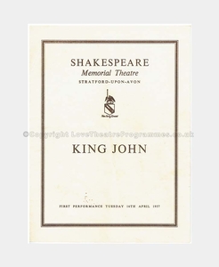 1957 KING JOHN Shakespeare Memorial Theatre