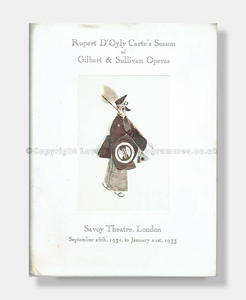 1932-33 HENRY LYTTON FAREWELL SOUVENIR Savoy Theatre D'Oyly Carte