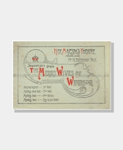 1902 MERRY WIVES OF WINDSOR Her Majesty's Theatre