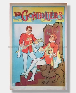 1900 THE GONDOLIERS D'Oyly Carte Poster