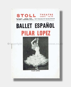 1957 BALLET ESPANOL Stoll Theatre PILAR LOPEZ