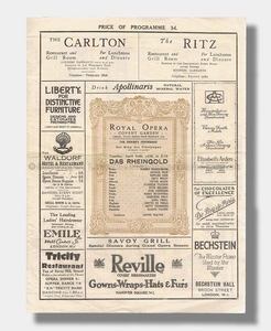1930 DAS RHEINGOLD Royal Opera Covent Garden