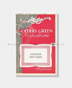 1953 MURDER MISTAKEN Golder's Green Hippodrome