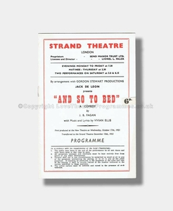 1952 AND SO TO BED Strand Theatre